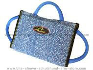 Synthetic "French Linen" Dog bite pad with 3 handles Synthetic "French Linen" Dog bite pad with 3 handles