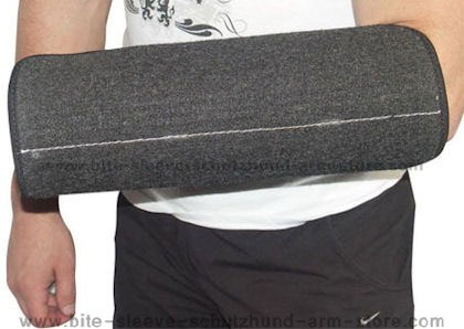 Protection arm cover with support material
